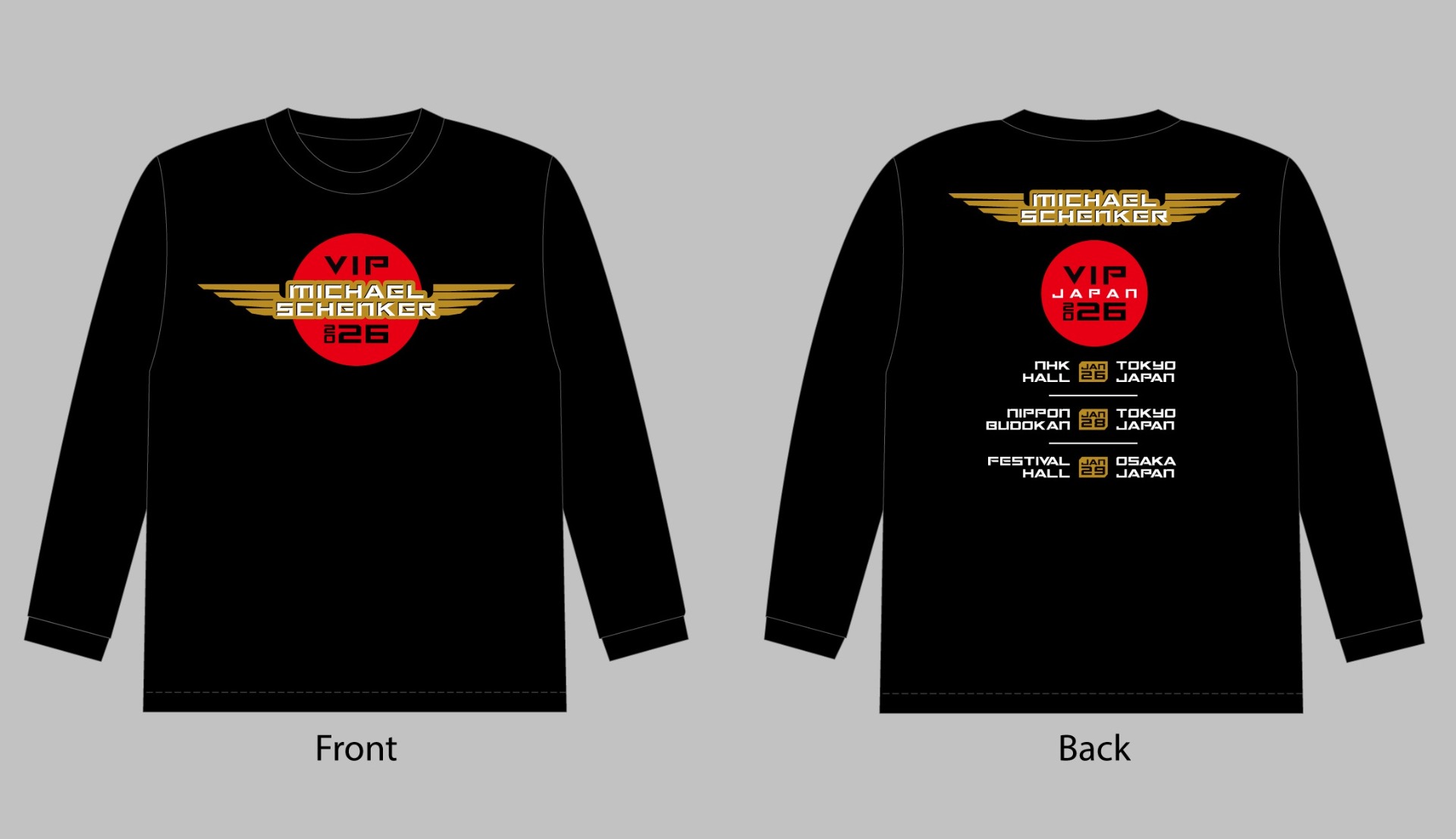 マイケル・シェンカー ジャパンツアー2026 オフィシャルTシャツ　Lサイズ マイケル・シェンカー ジャパンツアー2026 オフィシャルTシャツ L